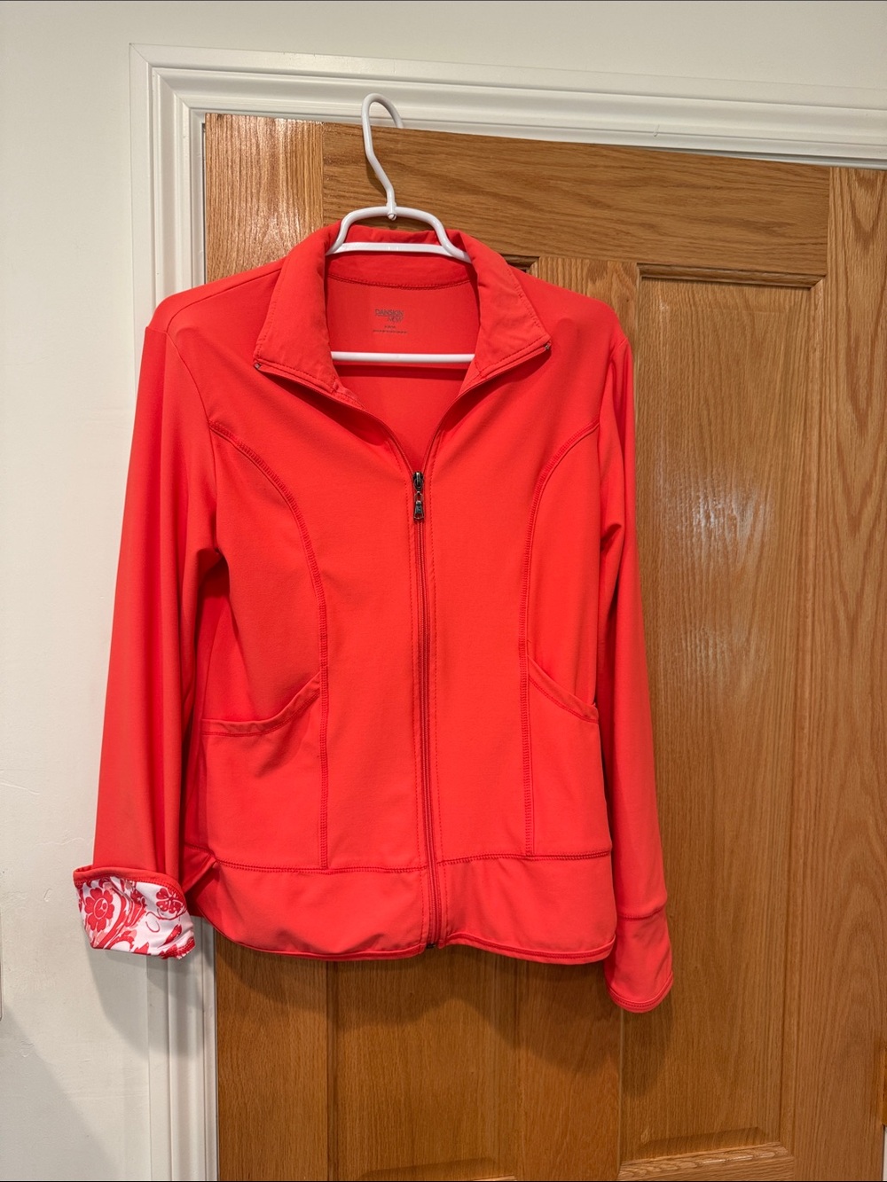 Danskin Now Coral Zip-Front Jacket